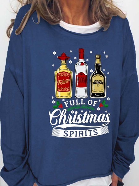 Full Of Christmas Spirits Cotton Blends Casual Crew Neck Sweatshirts, Deep blue, Hoodies&Sweatshirts
Full Of Christmas Spirits Cotton Blends Casual Crew Neck Sweatshirts, Deep blue, Hoodies&Sweatshirts