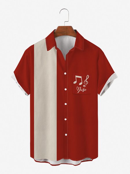 Mens Music Note Print Casual Breathable Loose Short Sleeve Bowling Shirts, Red, Men's Floral shirt
Mens Music Note Print Casual Breathable Loose Short Sleeve Bowling Shirts, Red, Men's Floral shirt