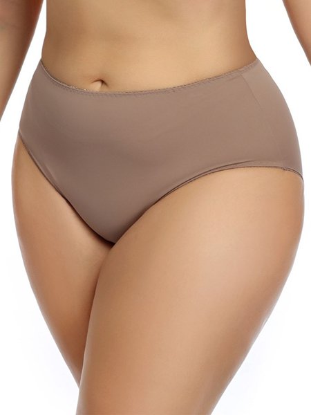 Breathable High-elastic Seamless Large Size Underwear, Khaki, Intimates