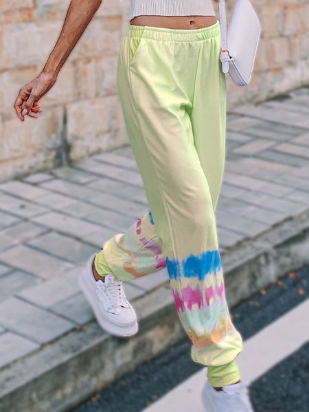 Positioning printed elastic waist casual all-match harem pants, Yellow, Sport Pants
Positioning printed elastic waist casual all-match harem pants, Yellow, Sport Pants