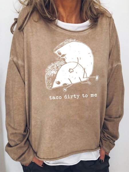Taco Dirty to Me Sweatshirt, Khaki, Hoodies&Sweatshirts
