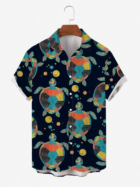 Mens Ocean Turtle Print Retro Breathable Hawaiian Short Sleeve Shirt, Black, Men's Floral shirt
Mens Ocean Turtle Print Retro Breathable Hawaiian Short Sleeve Shirt, Black, Men's Floral shirt