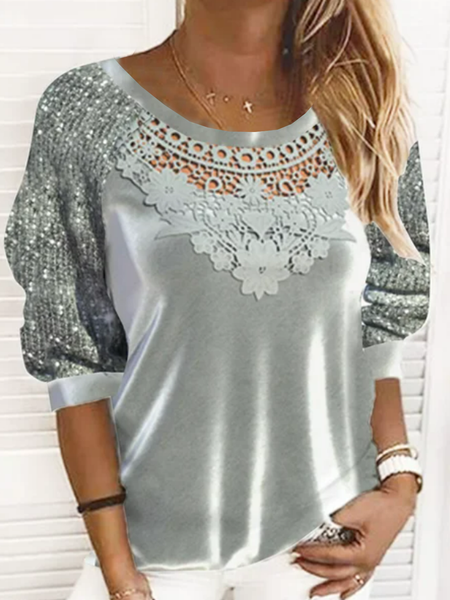 Geometric glittering plain velvet Korean velvet gorgeous holiday lace decorative top, Gray, Tops
Geometric glittering plain velvet Korean velvet gorgeous holiday lace decorative top, Gray, Tops