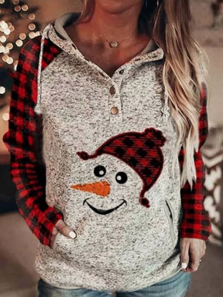Sweet Christmas Snowman Sweatshirt, Red, Sweatshirts & Hoodies