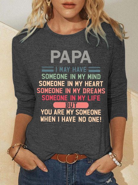 Papa's Fun Text Print Round Neck Long Sleeve Shirt, Deep gray, Hoodies&Sweatshirts
Papa's Fun Text Print Round Neck Long Sleeve Shirt, Deep gray, Hoodies&Sweatshirts