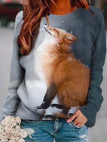Foxes Printed Raglan Sleeve Casual Crew Neck Sweatshirt, Gray, Hoodies & Sweatshirts
Foxes Printed Raglan Sleeve Casual Crew Neck Sweatshirt, Gray, Hoodies & Sweatshirts