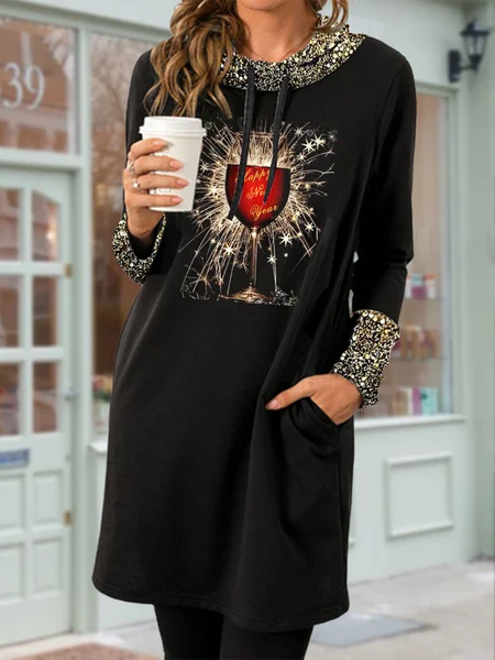 Plus Size Daily Cowl neck Long sleeve Casual Dresses(accessory not included), Black, Casual Dresses
Plus Size Daily Cowl neck Long sleeve Casual Dresses(accessory not included), Black, Casual Dresses