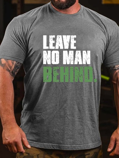 Leave No Man Behind Short Sleeve Cotton Blends Casual Shirts & Tops, Deep gray, T-shirts
Leave No Man Behind Short Sleeve Cotton Blends Casual Shirts & Tops, Deep gray, T-shirts