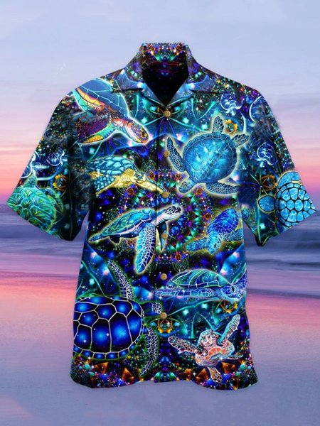 Mens Sea Turtles Print Casual Breathable Short Sleeve Hawaiian Shirts, Blue, Men's Floral shirt
Mens Sea Turtles Print Casual Breathable Short Sleeve Hawaiian Shirts, Blue, Men's Floral shirt