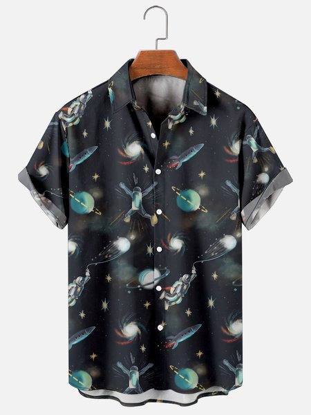 Hawaii Retro Technology Series Men's Casual Short-sleeved Shirt, Black, Men's Floral shirt
Hawaii Retro Technology Series Men's Casual Short-sleeved Shirt, Black, Men's Floral shirt