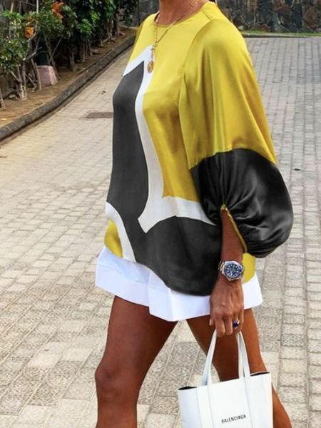 Spring Crew Neck Loosen Crew Neck Daily Lightweight Tops, Yellow, Blouses and Shirts
Spring Crew Neck Loosen Crew Neck Daily Lightweight Tops, Yellow, Blouses and Shirts