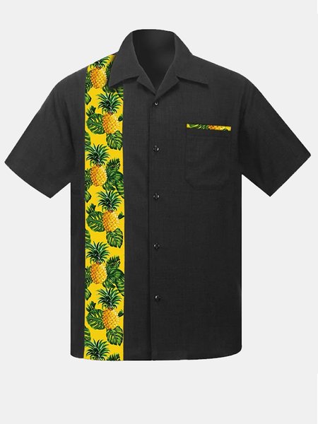 Vintage Plant Floral Hawaiian Short-sleeved Billiard Shirt, As picture, Men's Floral shirt
Vintage Plant Floral Hawaiian Short-sleeved Billiard Shirt, As picture, Men's Floral shirt