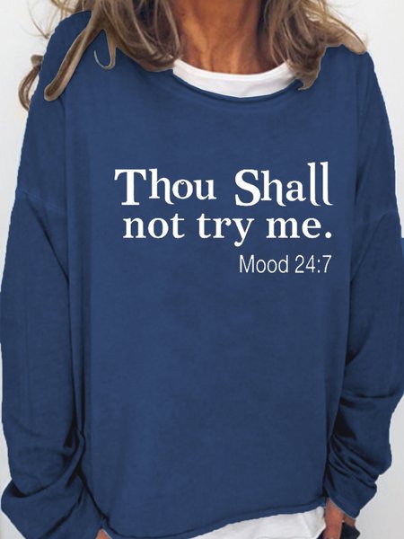 FunnyThou Shall Not Try Me Mood 24:7 Letter Casual Sweatshirt, Dark blue, Hoodies&Sweatshirts
FunnyThou Shall Not Try Me Mood 24:7 Letter Casual Sweatshirt, Dark blue, Hoodies&Sweatshirts