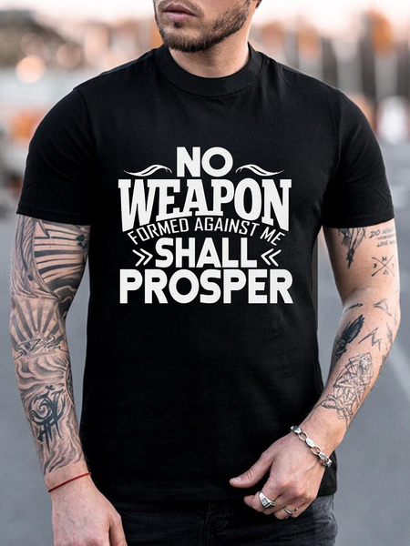 Hot Letters Like The Higher Slogan Print Top, Black, Men's t-shirts