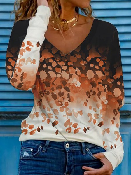 Cotton Blends V Neck Printed Casual Loosen Shirts & Tops, Multicolor, Tees & T-shirts
Cotton Blends V Neck Printed Casual Loosen Shirts & Tops, Multicolor, Tees & T-shirts