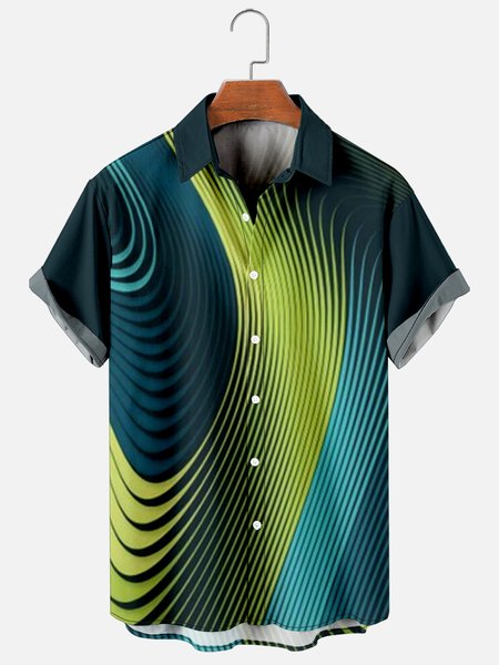 Mens Striped Print Casual Breathable Short Sleeve Hawaiian Shirts, Blue, Men's Floral shirt
Mens Striped Print Casual Breathable Short Sleeve Hawaiian Shirts, Blue, Men's Floral shirt