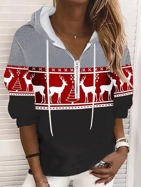 Christmas Print Color Block Reindeer Hooded Long Sleeves Sweatshirt, Multicolor, Sweatshirts & Hoodies
Christmas Print Color Block Reindeer Hooded Long Sleeves Sweatshirt, Multicolor, Sweatshirts & Hoodies