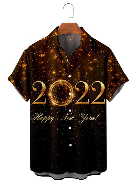 Mens Happy New Year Print Casual Breathable Short Sleeve Hawaiian Shirts, As picture, Men's Floral shirt
Mens Happy New Year Print Casual Breathable Short Sleeve Hawaiian Shirts, As picture, Men's Floral shirt