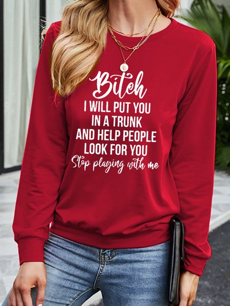 Bitch I Will Put You in A Trunk Cotton-Blend Sweatshirt, Red, Hoodies&Sweatshirts
Bitch I Will Put You in A Trunk Cotton-Blend Sweatshirt, Red, Hoodies&Sweatshirts