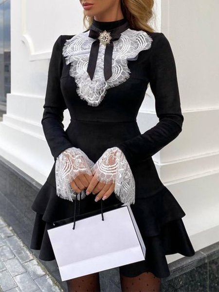 Skinny Lady Long Sleeve Solid Mini Dress, Black, Midi Skirts
Skinny Lady Long Sleeve Solid Mini Dress, Black, Midi Skirts