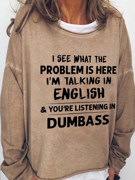 I See What The Problem Is Here Casual Cotton Blends Sweatshirts, Light brown, Hoodies&Sweatshirts
I See What The Problem Is Here Casual Cotton Blends Sweatshirts, Light brown, Hoodies&Sweatshirts