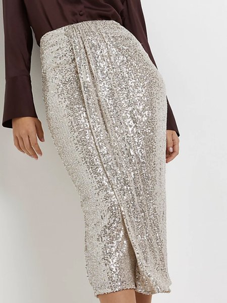 Regular Fit Skirts, As picture, Midi Skirts