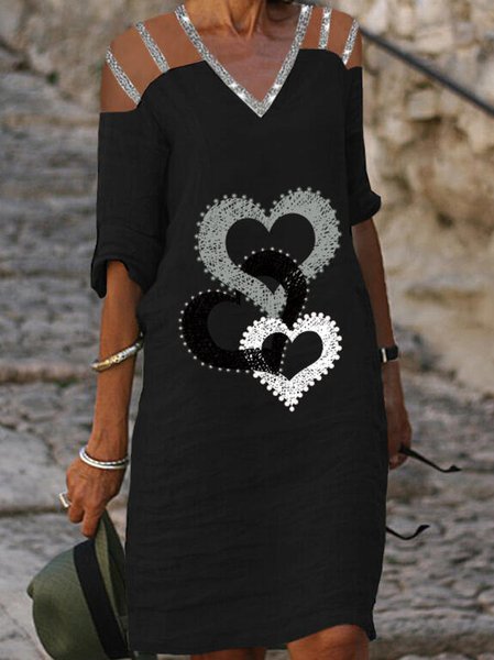 Half Sleeve Off The Shoulder Geometric Printed Party Dresses, Black, Casual Dresses
Half Sleeve Off The Shoulder Geometric Printed Party Dresses, Black, Casual Dresses