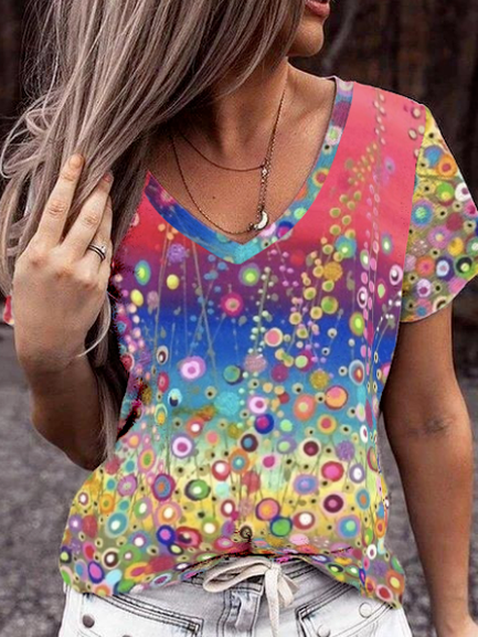 Casual Vacation Polka Dots V Neck Regular Fit Shirts & Tops, Multicolor, Tops
Casual Vacation Polka Dots V Neck Regular Fit Shirts & Tops, Multicolor, Tops