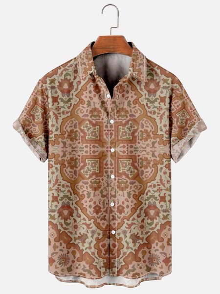 Mens Vintage Renaissance Print Casual Breathable Short Sleeve Hawaiian Shirts, Brown, Men's Floral shirt
Mens Vintage Renaissance Print Casual Breathable Short Sleeve Hawaiian Shirts, Brown, Men's Floral shirt