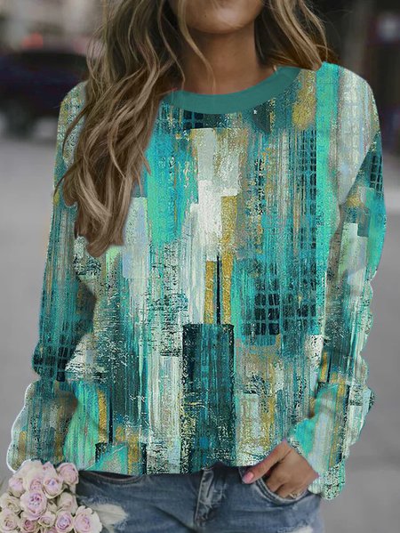 Abstract Art Print Round Neck Long Sleeve Sweatshirt, As picture, Hoodies&Sweatshirts
Abstract Art Print Round Neck Long Sleeve Sweatshirt, As picture, Hoodies&Sweatshirts