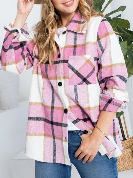 Plaid Pockets Long Sleeve Plus Size Casual Women Tunic Shirts Tops, Pink, Blouses & Shirts
Plaid Pockets Long Sleeve Plus Size Casual Women Tunic Shirts Tops, Pink, Blouses & Shirts