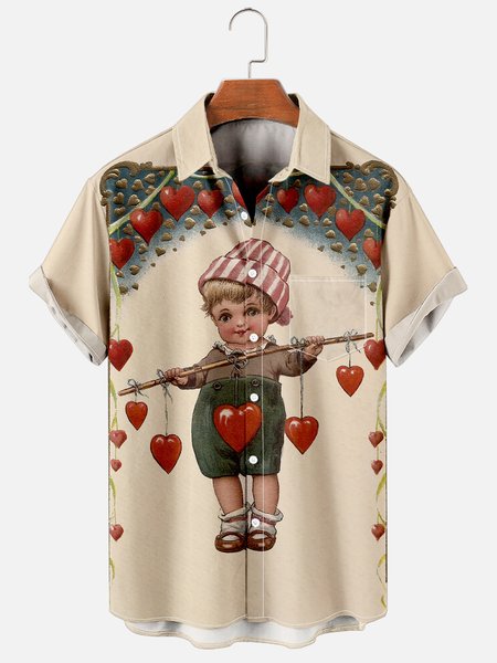 Mens St Valentine's Day Cupid Angle Print Casual Breathable Chest Pocket Short Sleeve Hawaiian Shirts, Khaki, Shirts & Blouse
Mens St Valentine's Day Cupid Angle Print Casual Breathable Chest Pocket Short Sleeve Hawaiian Shirts, Khaki, Shirts & Blouse