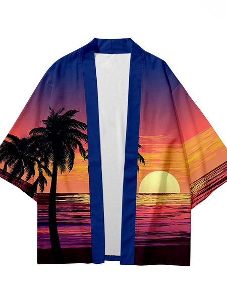 Mens Hawaiian Coconut Tree print Casual Loose Japanese Cardigan Kimono, As picture, Men's Floral shirt
Mens Hawaiian Coconut Tree print Casual Loose Japanese Cardigan Kimono, As picture, Men's Floral shirt