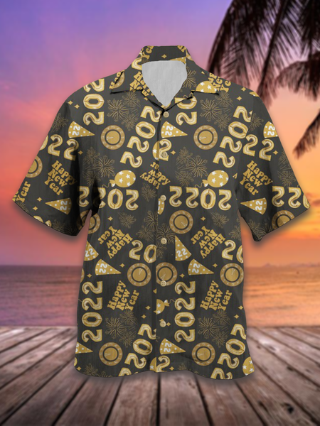 Casual Holiday Happy New Year Fireworks Hawaiian Style Printed Shirt Top, As picture, Men's Floral shirt
Casual Holiday Happy New Year Fireworks Hawaiian Style Printed Shirt Top, As picture, Men's Floral shirt