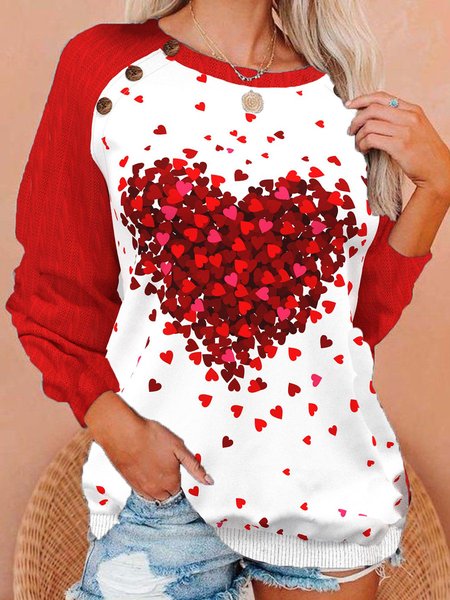 Valentine's Day Crew Neck Casual Cotton Blends Sweatshirt, Red, Sweatshirts & Hoodies
Valentine's Day Crew Neck Casual Cotton Blends Sweatshirt, Red, Sweatshirts & Hoodies