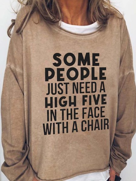 Some People Just Need A High Five Crew Neck Sweatshirts, Light brown, Hoodies&Sweatshirts
Some People Just Need A High Five Crew Neck Sweatshirts, Light brown, Hoodies&Sweatshirts