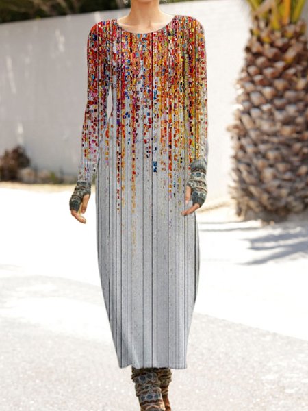 Plus Size Abstract Loosen Dresses(accessory not included), Gray, Tie dye dress
Plus Size Abstract Loosen Dresses(accessory not included), Gray, Tie dye dress