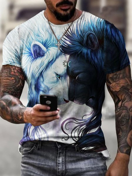 Men's Casual Tee T shirt Shirt 3D Print Graphic Animal Wolf Short Sleeve T-shirt, White, T-shirts
Men's Casual Tee T shirt Shirt 3D Print Graphic Animal Wolf Short Sleeve T-shirt, White, T-shirts