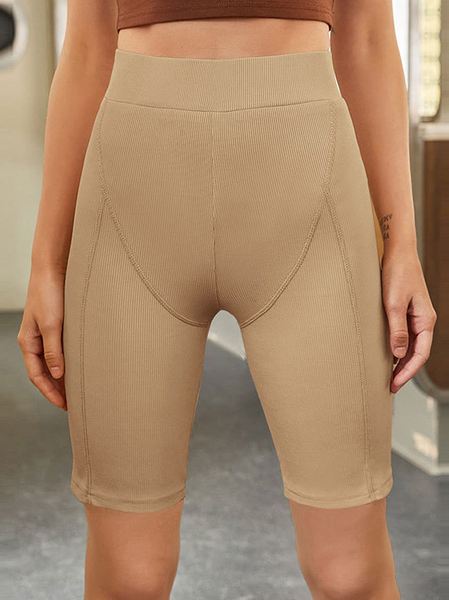 

Casual Sporty Basics Solid Skinny Pants, Khaki, Leggings