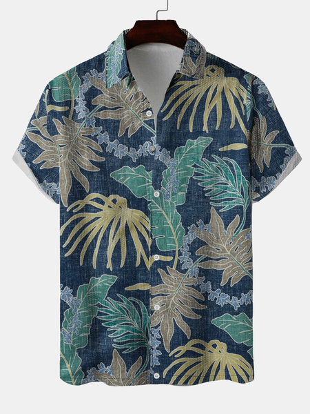 Hawaii Plant Cotton Casual Shirts With Short Sleeves, As picture, Men's Floral shirt
Hawaii Plant Cotton Casual Shirts With Short Sleeves, As picture, Men's Floral shirt