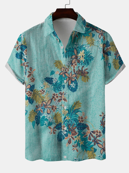 Hawaii Plant Cotton Casual Shirts With Short Sleeves, As picture, Men's Floral shirt
Hawaii Plant Cotton Casual Shirts With Short Sleeves, As picture, Men's Floral shirt