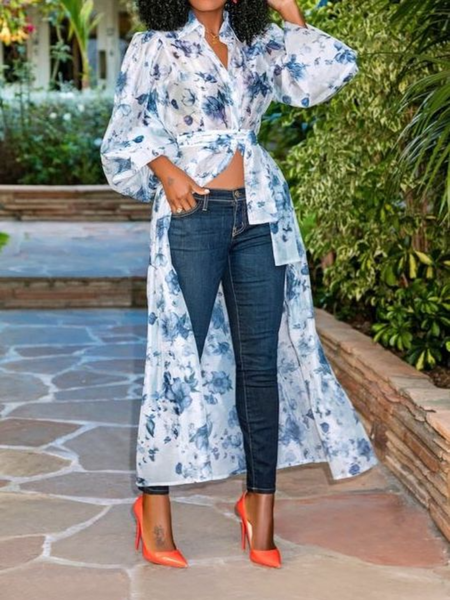 Spring Shirt Collar Simple Bishop Sleeve Daily Household Lightweight Blouse, Blue, Blouses and Shirts
Spring Shirt Collar Simple Bishop Sleeve Daily Household Lightweight Blouse, Blue, Blouses and Shirts