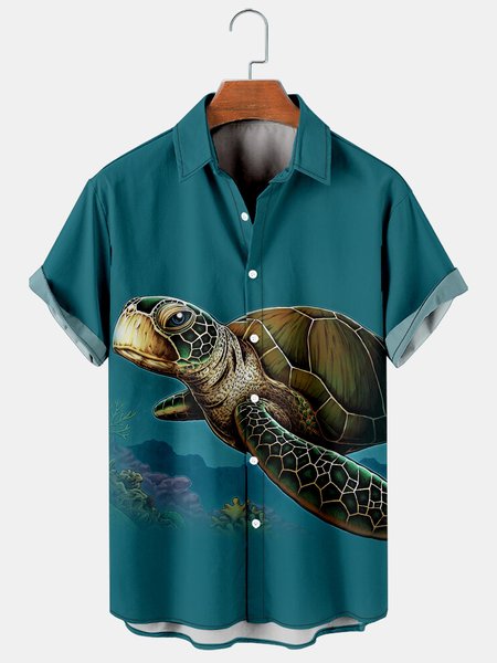 Mens Turtle Print Casual Breathable Hawaiian Short Sleeve Shirt, As picture, Men's Floral shirt
Mens Turtle Print Casual Breathable Hawaiian Short Sleeve Shirt, As picture, Men's Floral shirt