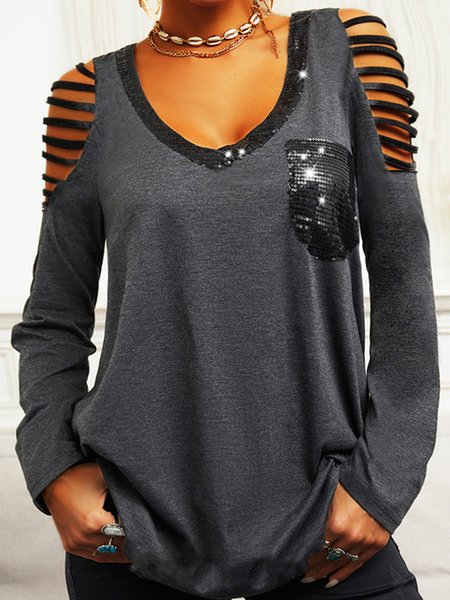 Plus Size Plain Loosen Party Shirts & Tops(accessory not included), Gray, Tops
Plus Size Plain Loosen Party Shirts & Tops(accessory not included), Gray, Tops