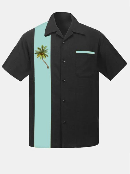 Mens Coconut Tree Print Casual Breathable Chest Pocket Short Sleeve Hawaiian Shirts, Black, Men's Floral shirt
Mens Coconut Tree Print Casual Breathable Chest Pocket Short Sleeve Hawaiian Shirts, Black, Men's Floral shirt