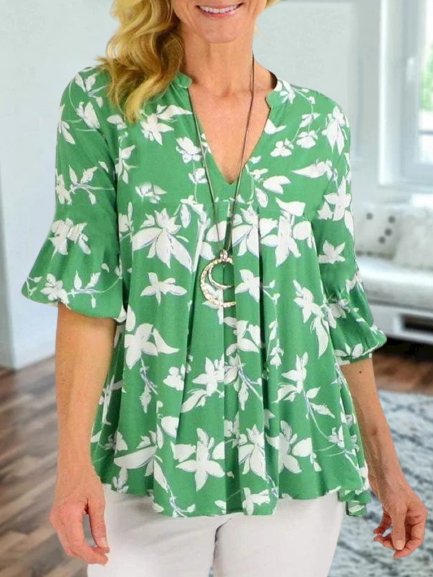 Half Sleeve Floral Printed V Neck Plus Size Casual Women Tops Women St Patricks Day Sweatershirt, Green, Tops
Half Sleeve Floral Printed V Neck Plus Size Casual Women Tops Women St Patricks Day Sweatershirt, Green, Tops
