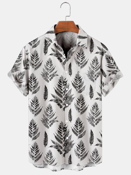 Vacation Leisure Leaf Pattern Hawaiian Style Printed Shirt Top, Gray, Shirts & Blouse
Vacation Leisure Leaf Pattern Hawaiian Style Printed Shirt Top, Gray, Shirts & Blouse