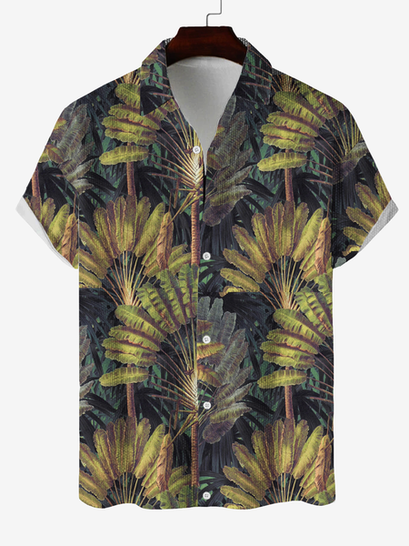 Hawaii Plant Cotton Casual Shirts With Short Sleeves, As picture, Men's Floral shirt
Hawaii Plant Cotton Casual Shirts With Short Sleeves, As picture, Men's Floral shirt