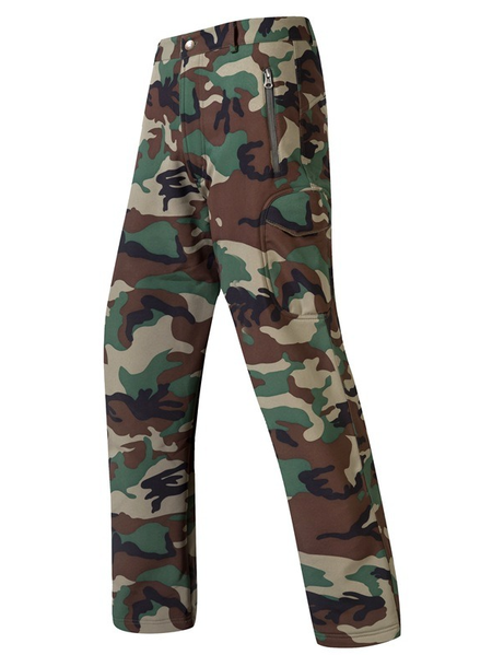 Camouflage Outdoor Zipper Mens Sports Trousers, Camouflage green, Pants