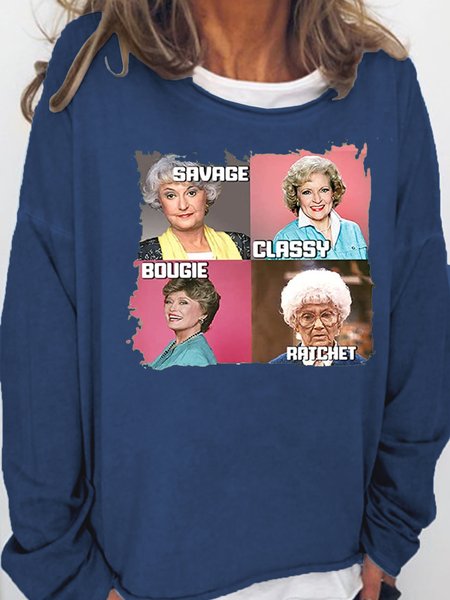 Savage Classy Funny Casual Sweatshirt, Deep blue, Hoodies&Sweatshirts